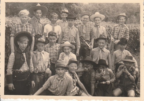 Vintage foto jungen mit hut - jungen,