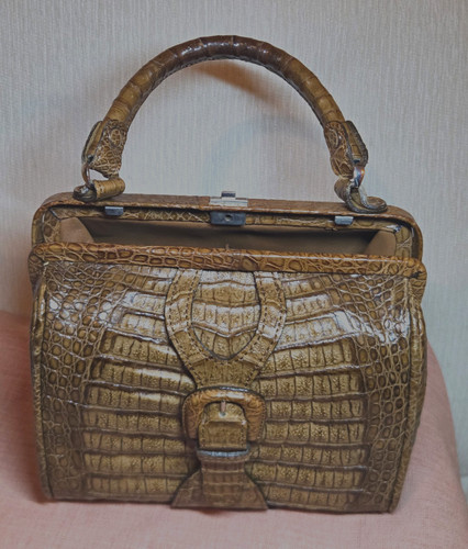 Vintage krokodil handtasche - vintage,