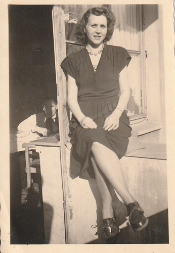 Vintage foto hübsche frau - foto,