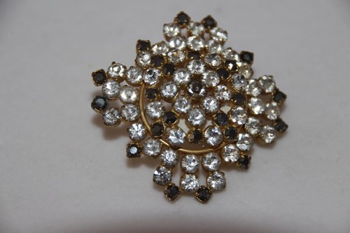 Vintage strass brosche - strass, 50er
